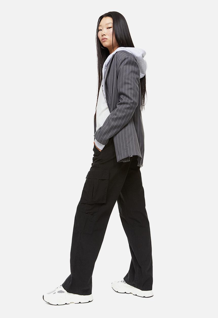 H&M - Canvas cargo trousers - black
