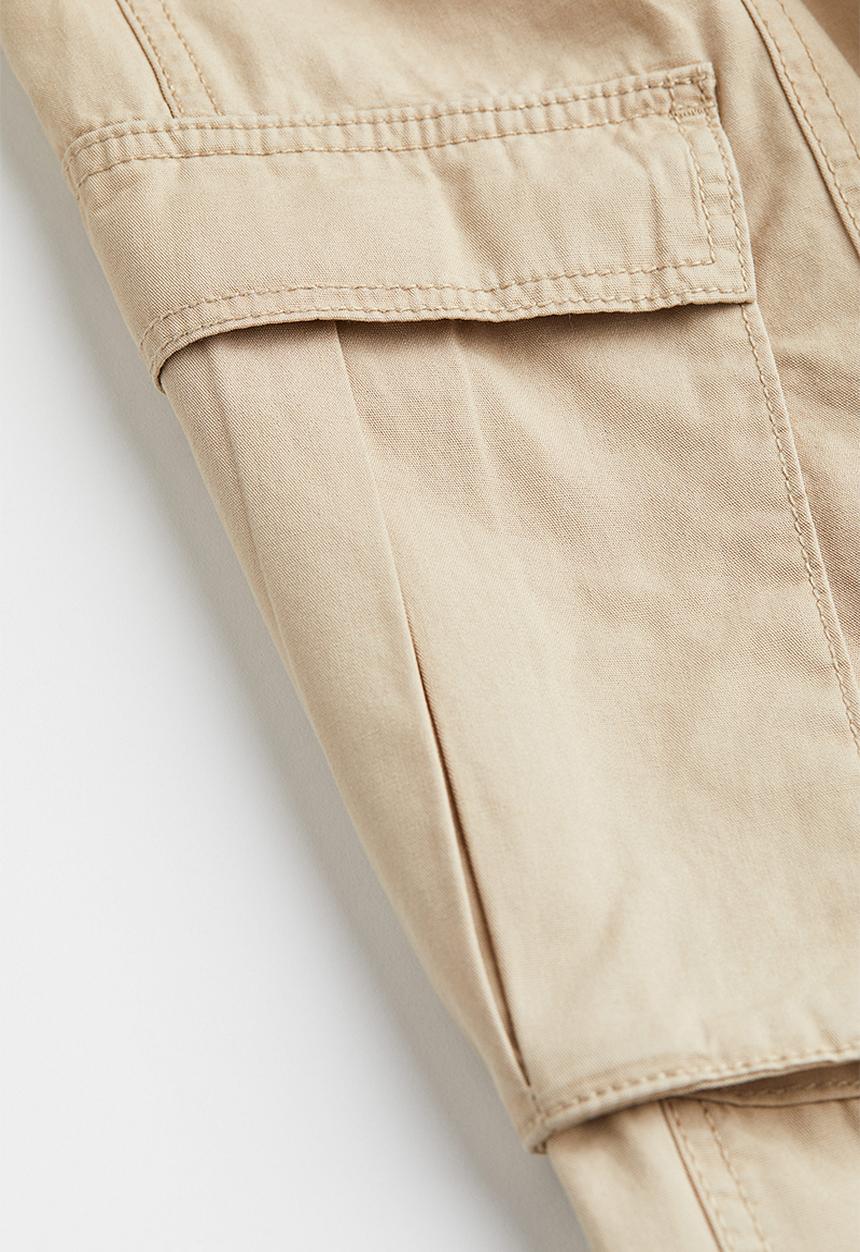 H&M - Canvas cargo trousers - beige