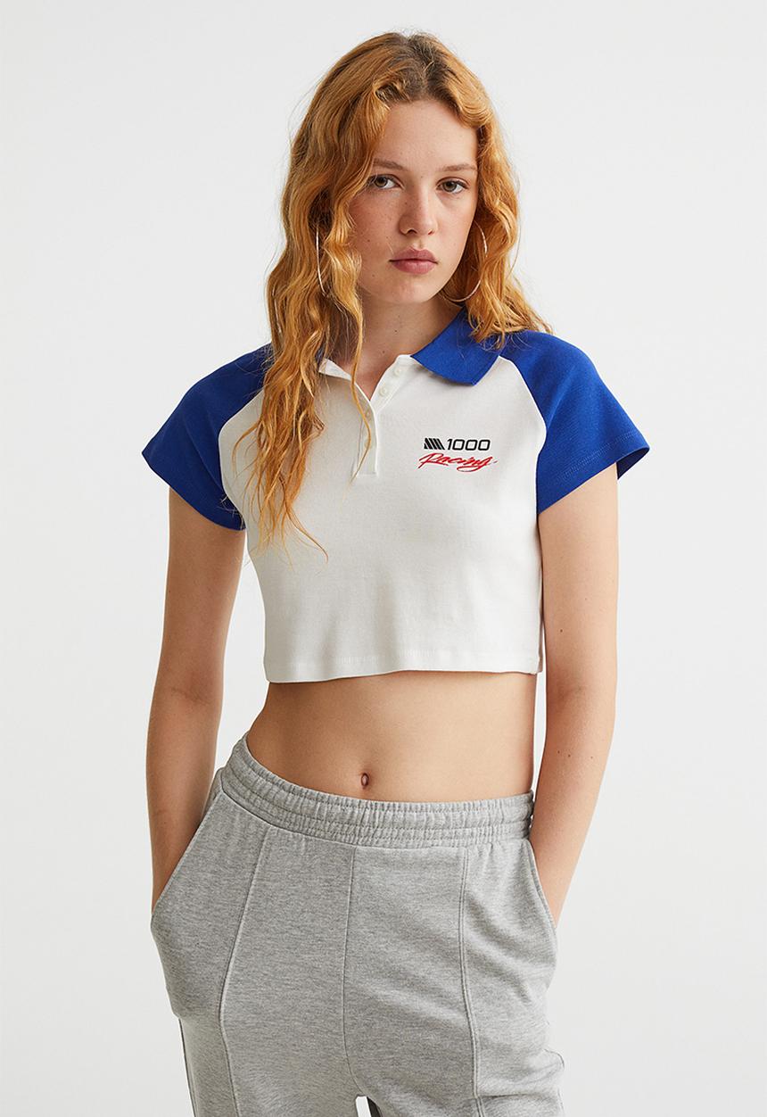 H&M - Polo shirt - bright blue/block-coloured