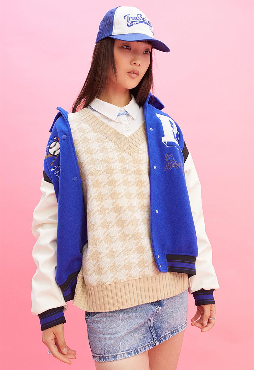 H&M - Jumper - light beige/dogtooth - patterned