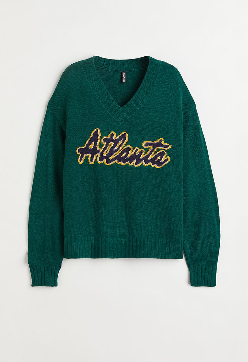 H&M - Jumper - dark green/atlanta