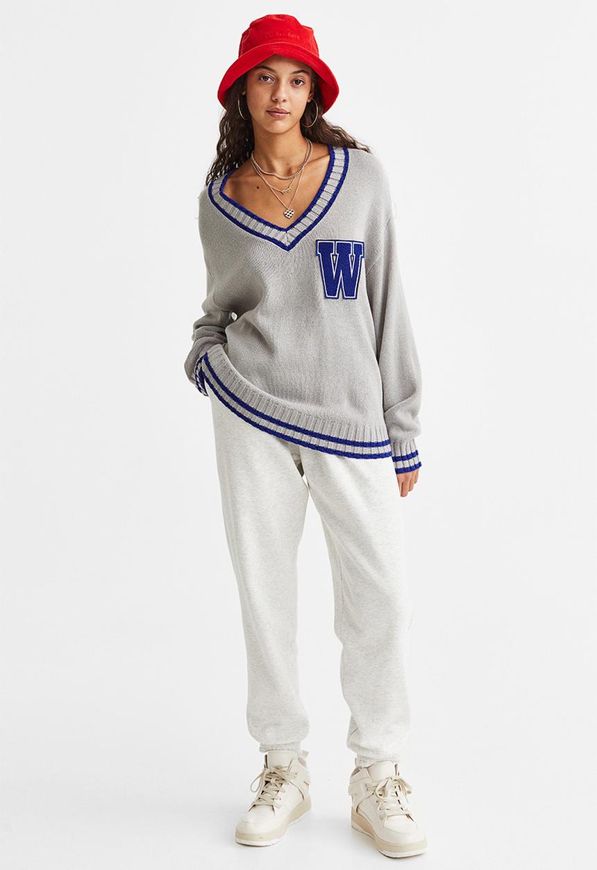 H&M - Jumper - grey/w