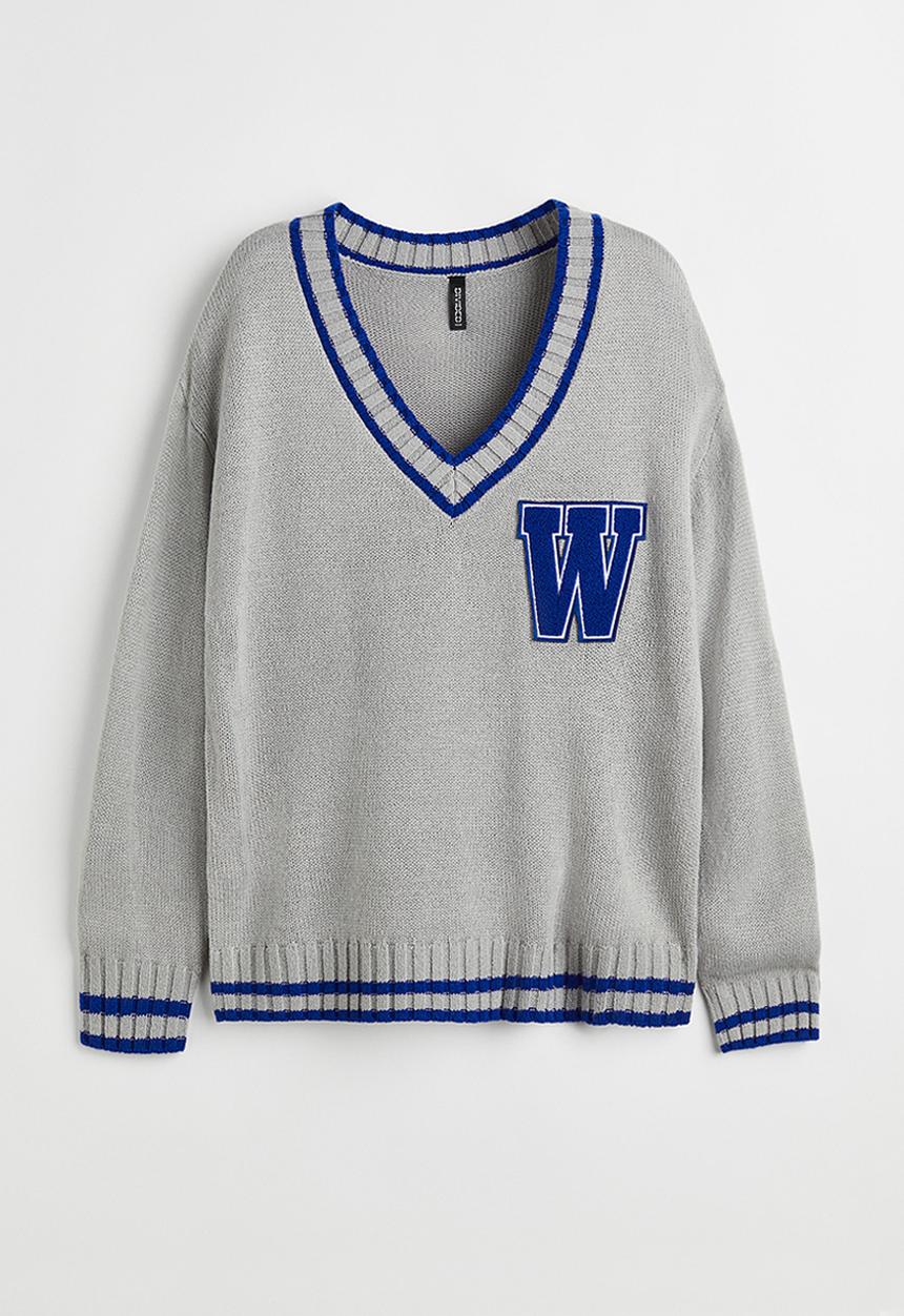 H&M - Jumper - grey/w