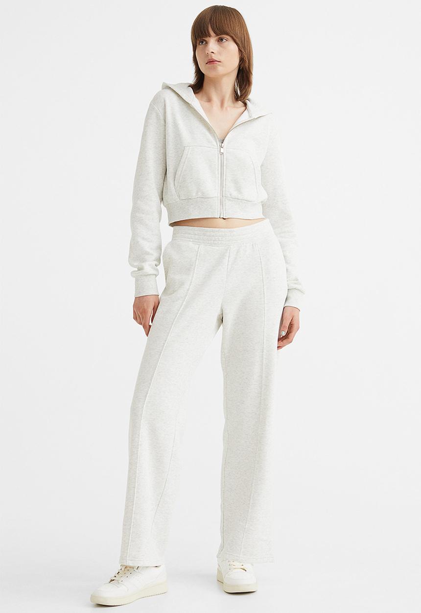 H&M - Straight joggers - light grey marl