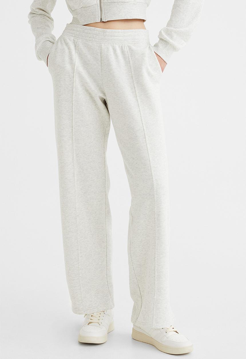 H&M - Straight joggers - light grey marl