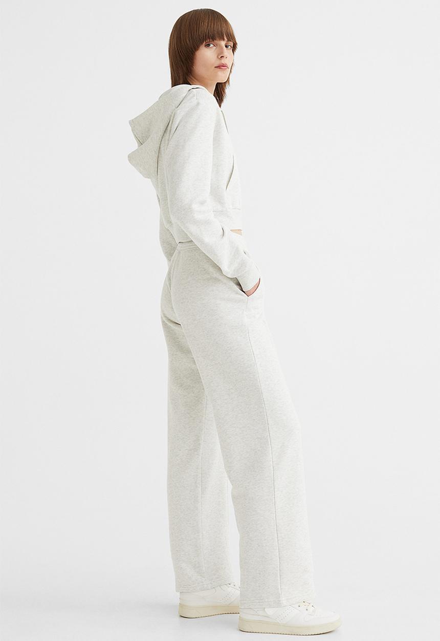 H&M - Straight joggers - light grey marl