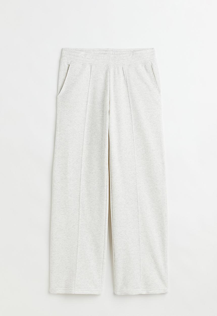 H&M - Straight joggers - light grey marl
