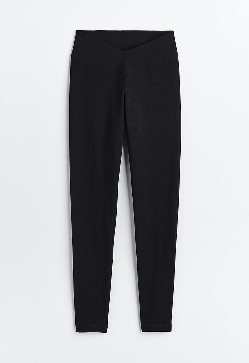 H&M - V-waist leggings - black