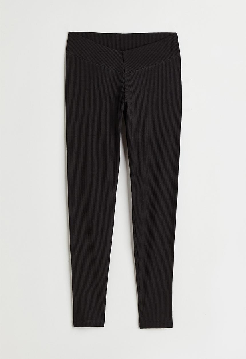 H&M - V-waist leggings - black 