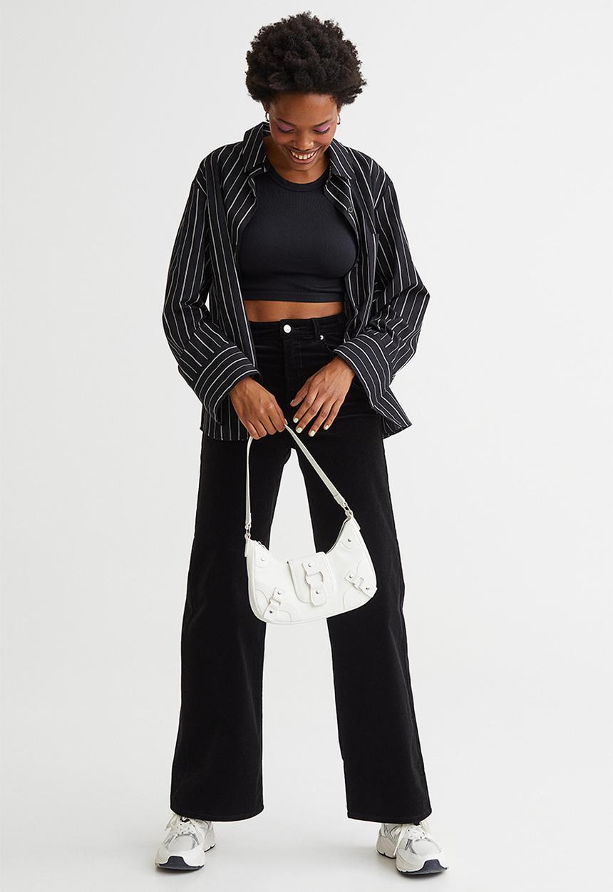 H&M - Corduroy trousers - black