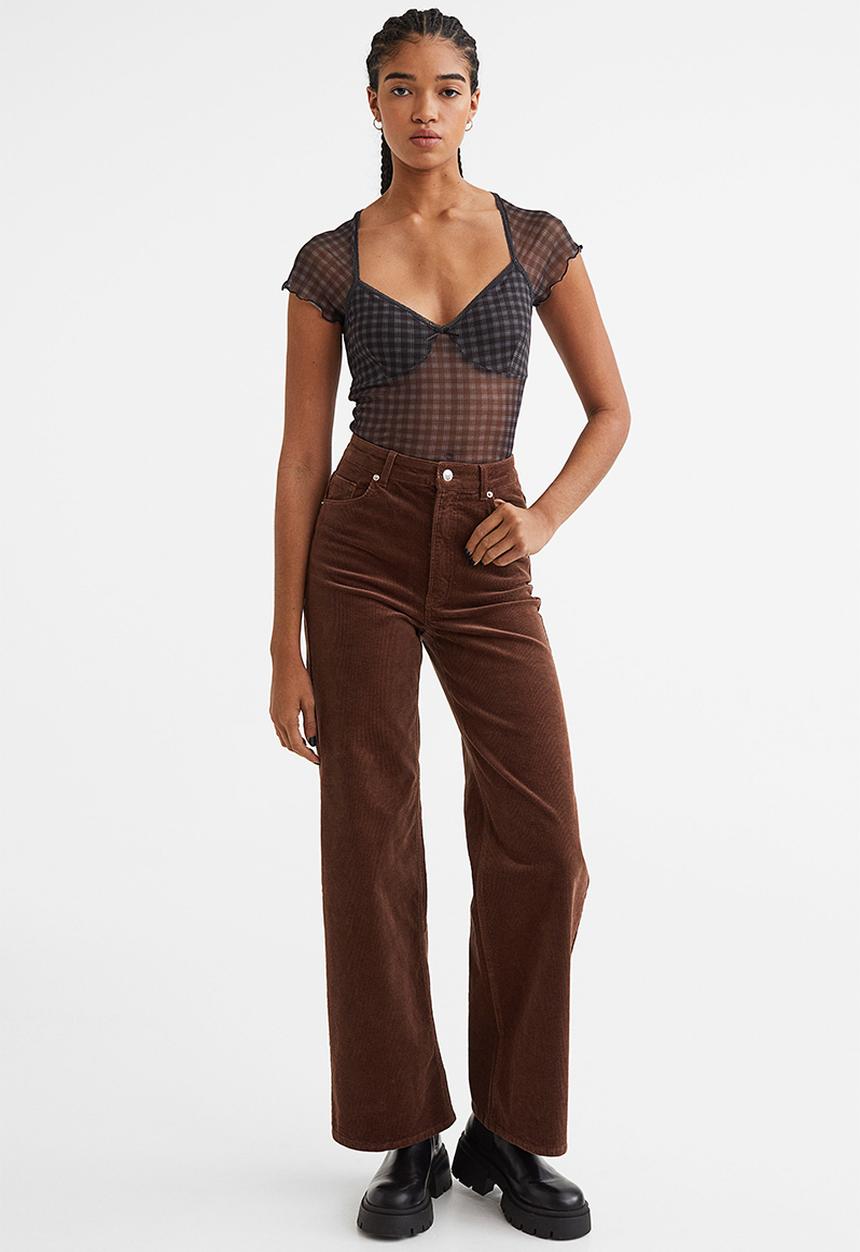 H&M - Corduroy trousers - dark brown