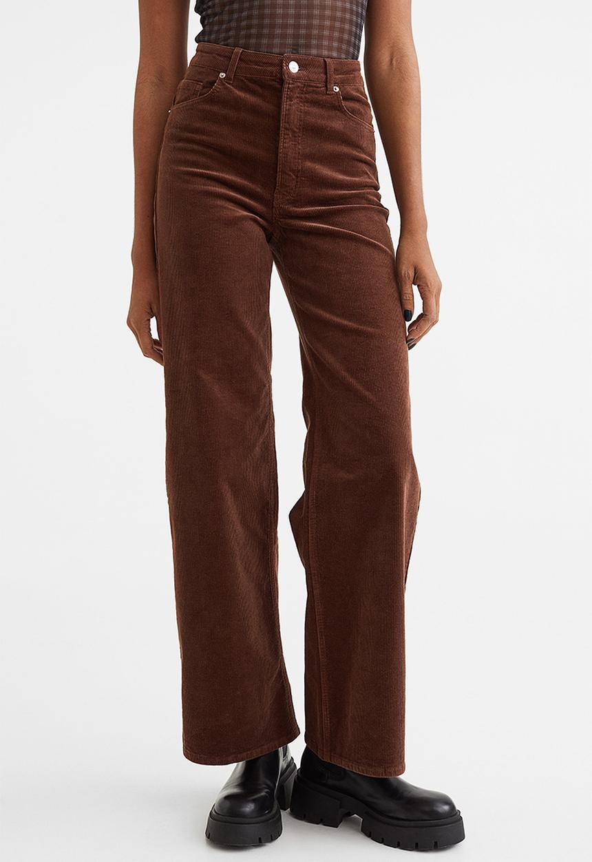 H&M - Corduroy trousers - dark brown