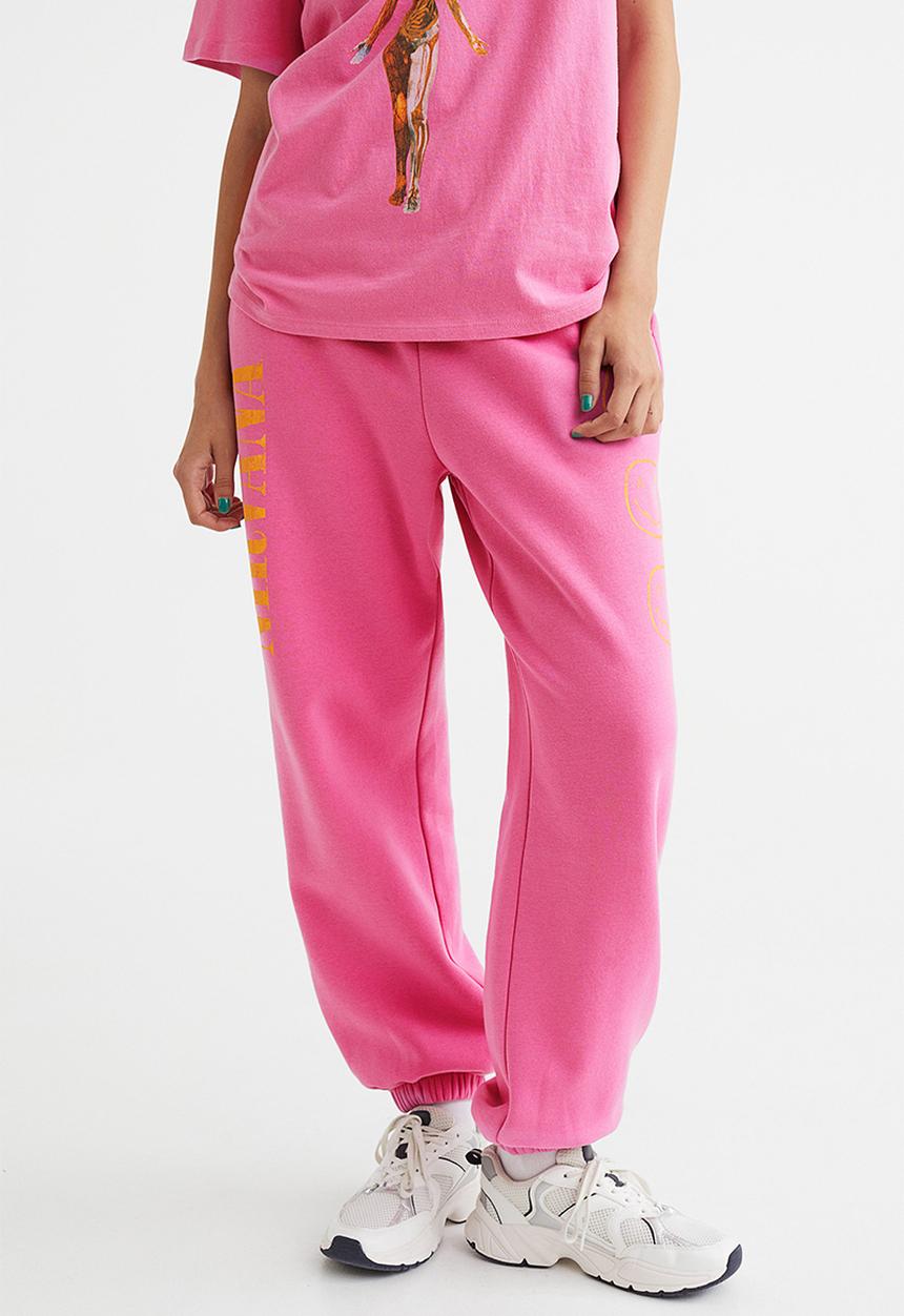 H&M - Printed joggers - cerise/nirvana