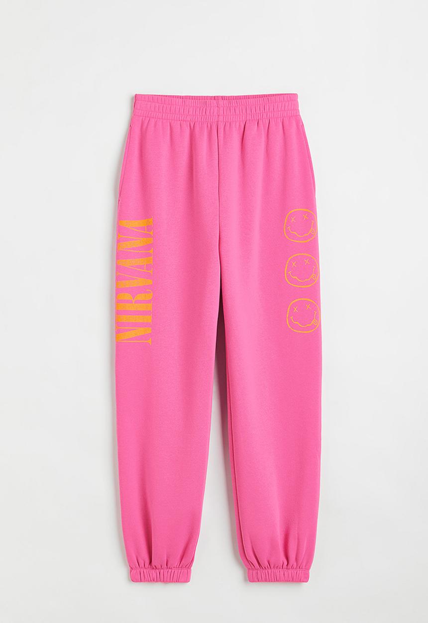 H&M - Printed joggers - cerise/nirvana