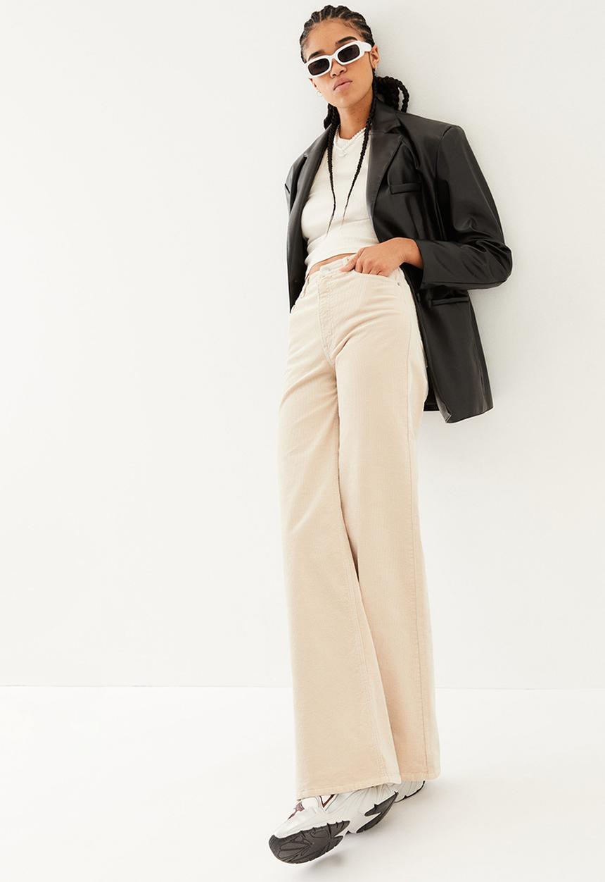 H&M - Corduroy trousers - light beige