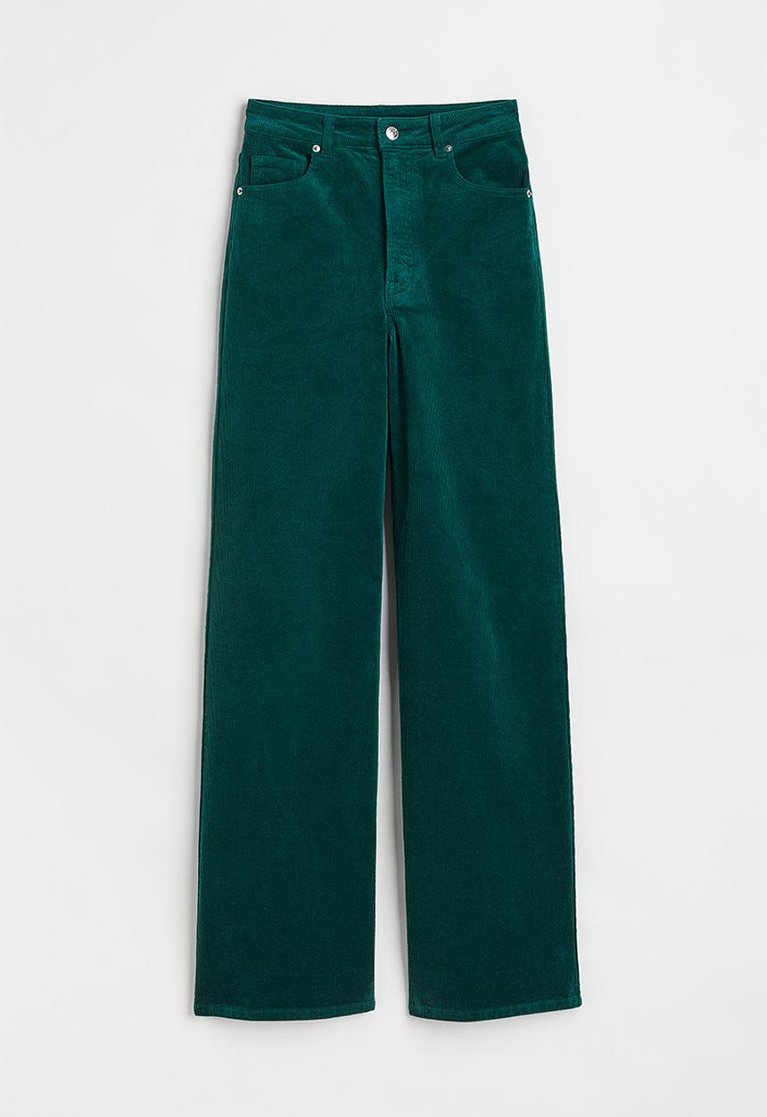H&M - Corduroy trousers - dark teal
