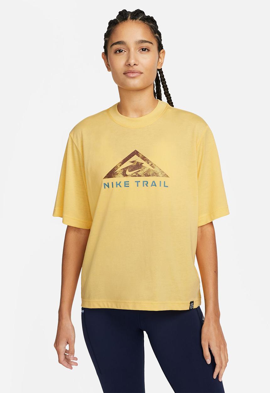 Nike - W nike dri-fit tee short sleeve trail - topaz gold