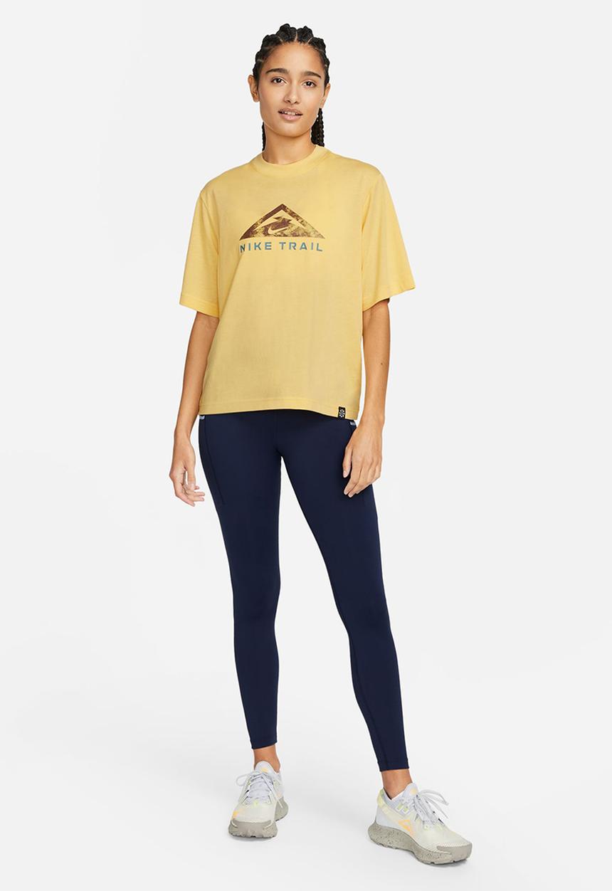 Nike - W nike dri-fit tee short sleeve trail - topaz gold