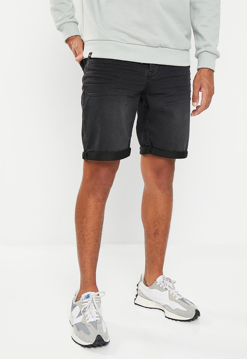 Only & Sons - Ply regular fit shorts - black denim