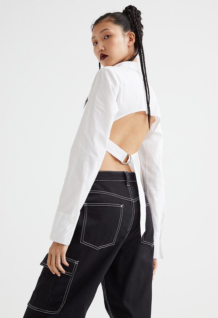 H&M - 90s Baggy high waist jeans - black