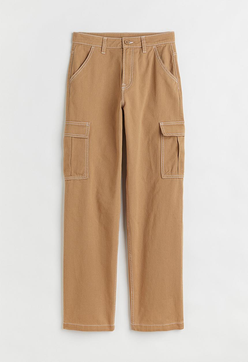 H&M - 90s Baggy high waist jeans - dark beige