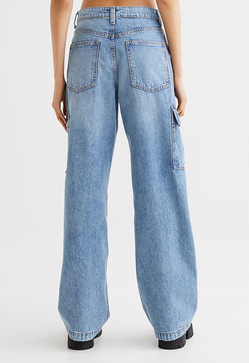 H&M - 90s Baggy high waist jeans - light denim blue