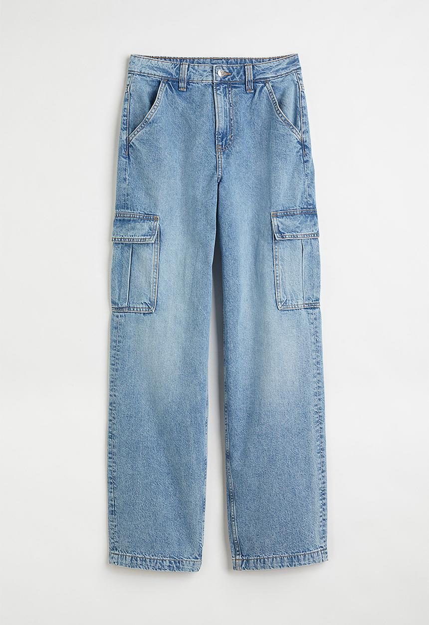 H&M - 90s Baggy high waist jeans - light denim blue