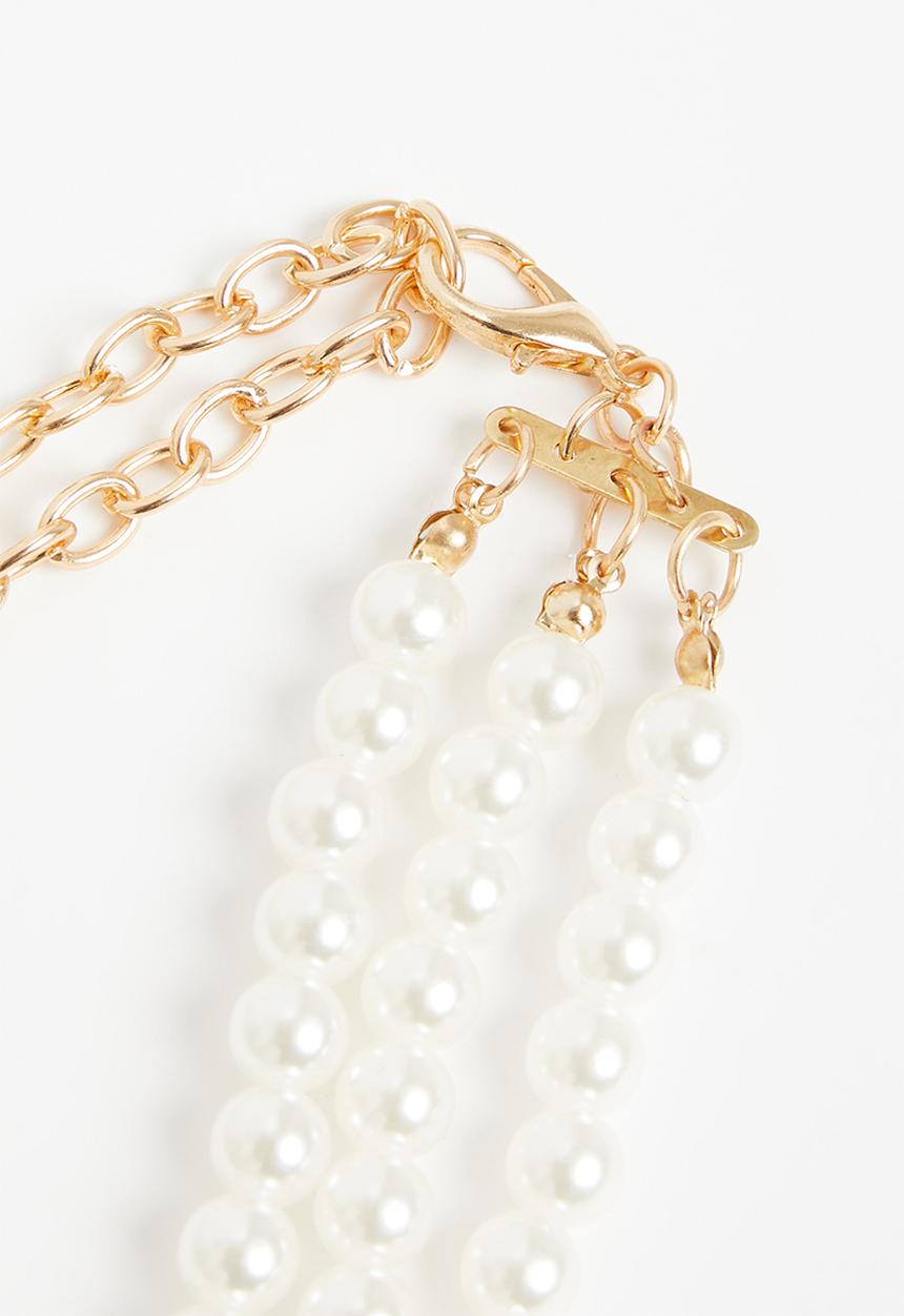 Superbalist - Lizzy pearl belt - white