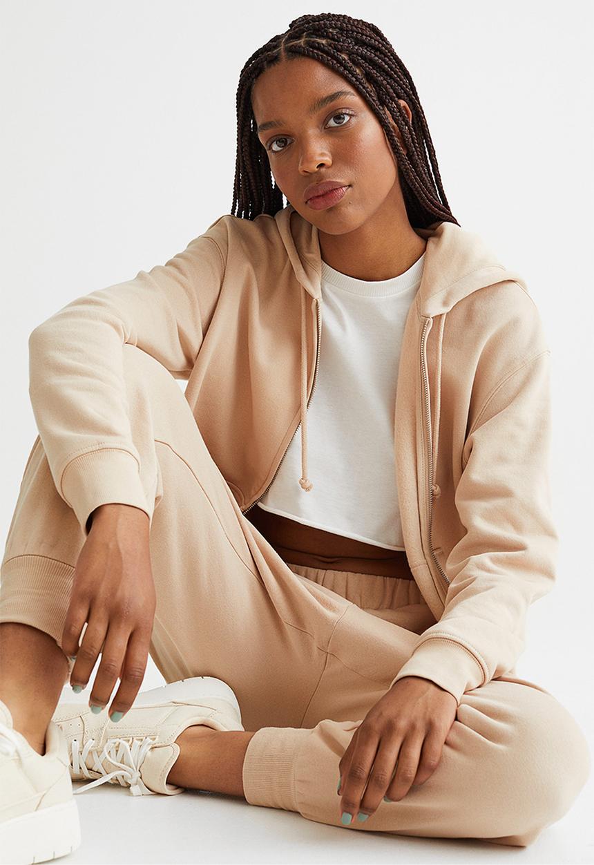 H&M - Zip-through hoodie - beige