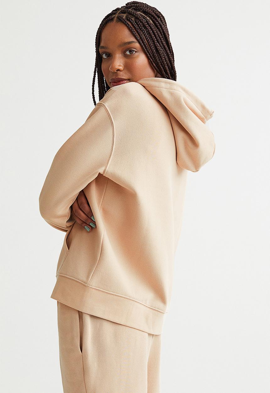 H&M - Zip-through hoodie - beige