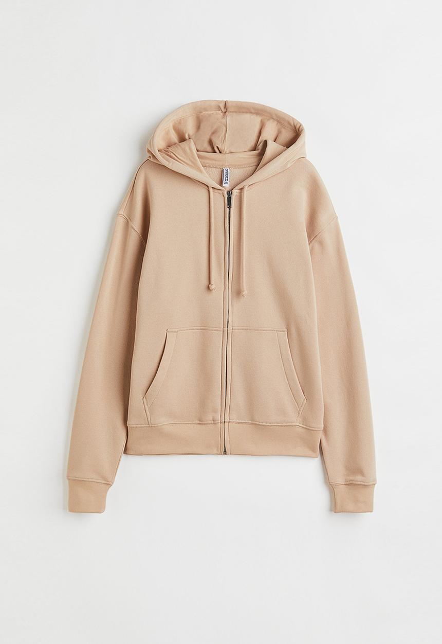 H&M - Zip-through hoodie - beige