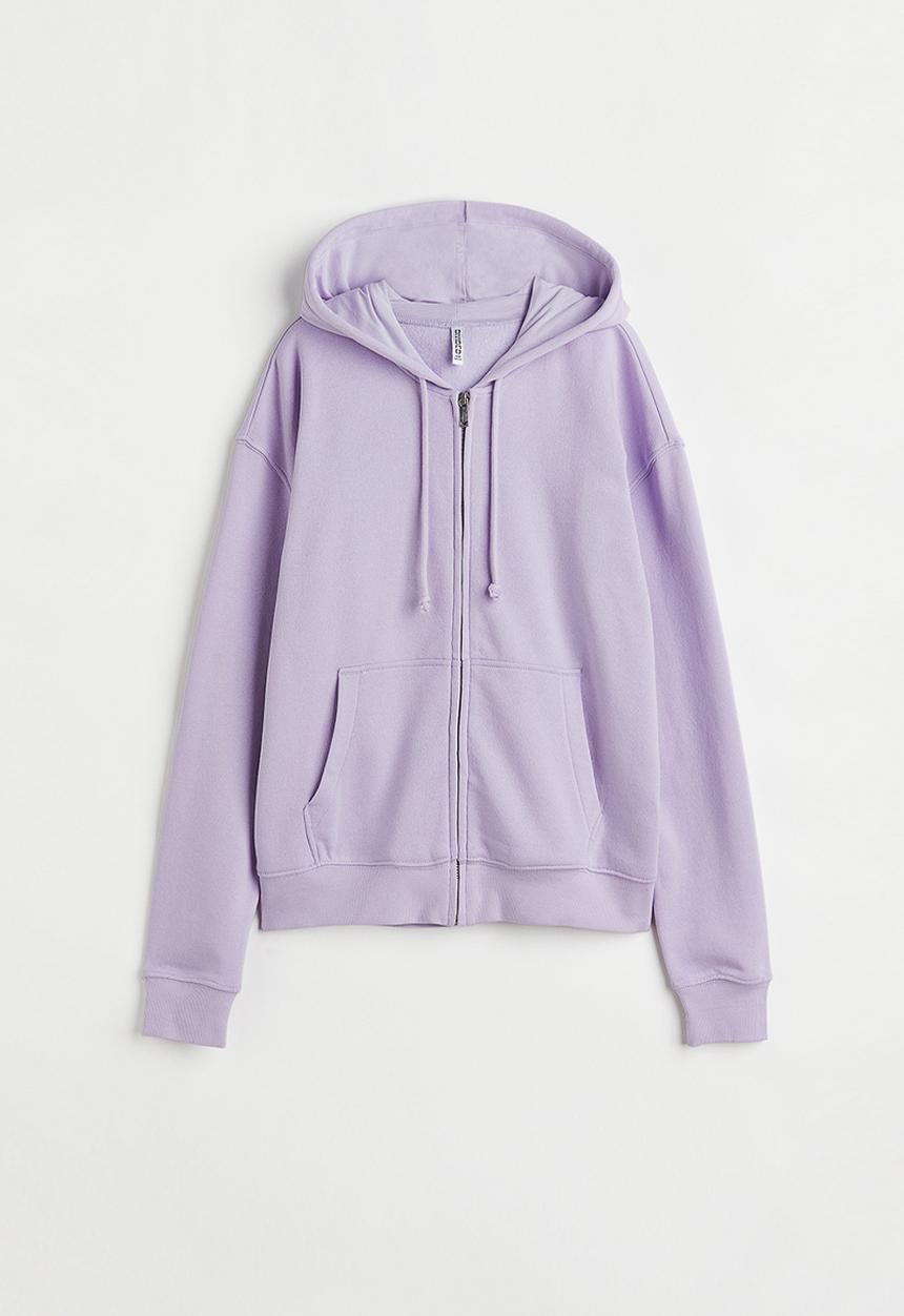 H&M - Zip-through hoodie - light purple