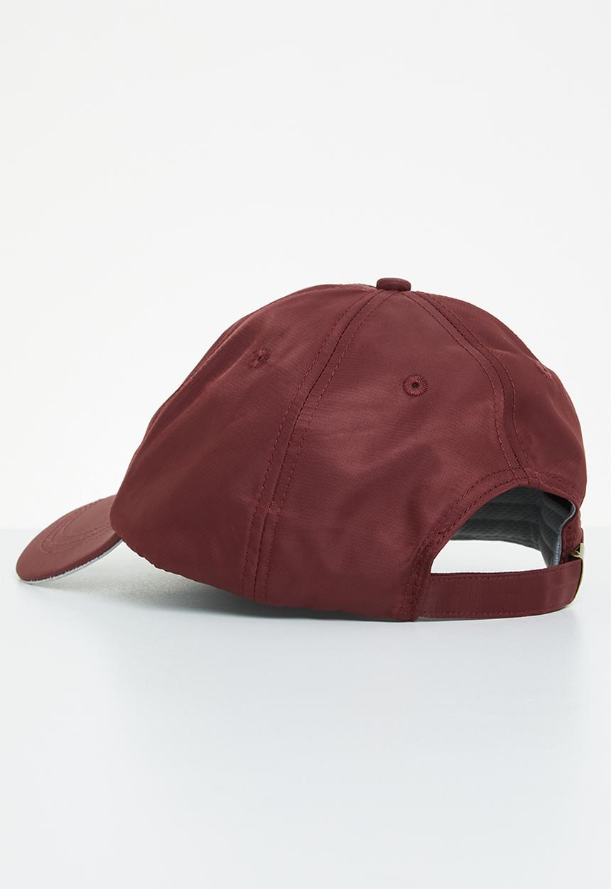 POLO - Mens 6 panel metal peak - burgundy