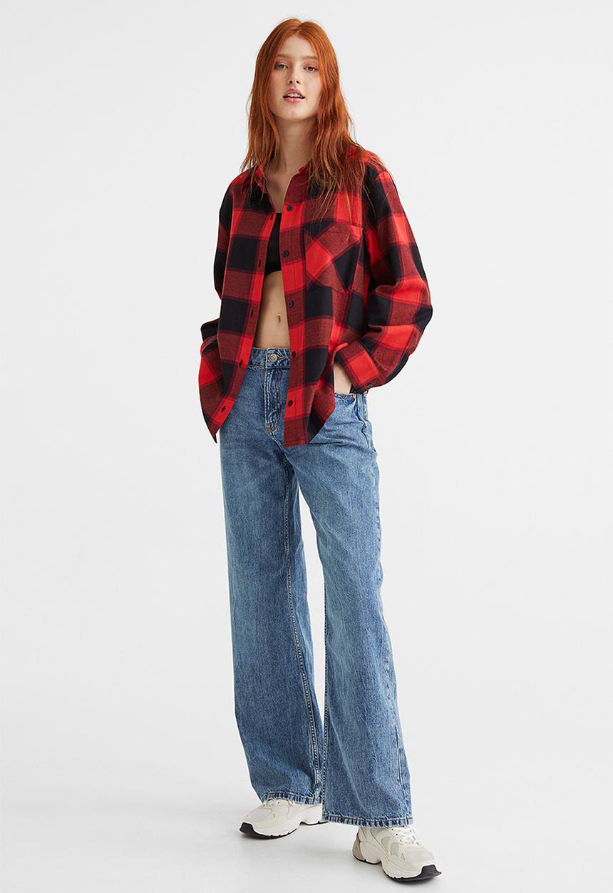 H&M - Checked shirt - red/checked