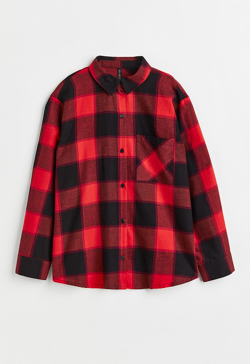 H&M - Checked shirt - red/checked