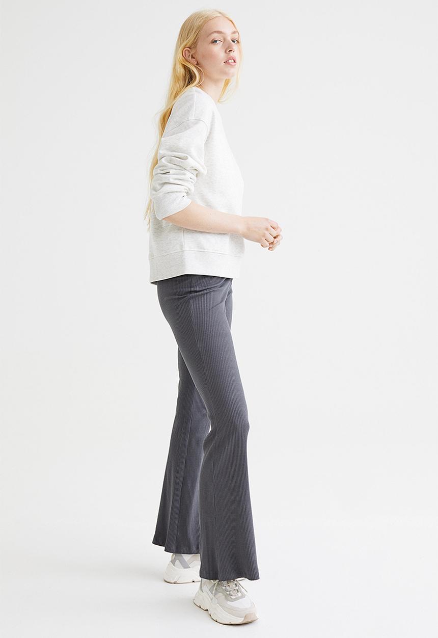 H&M - Flared leggings - dark grey