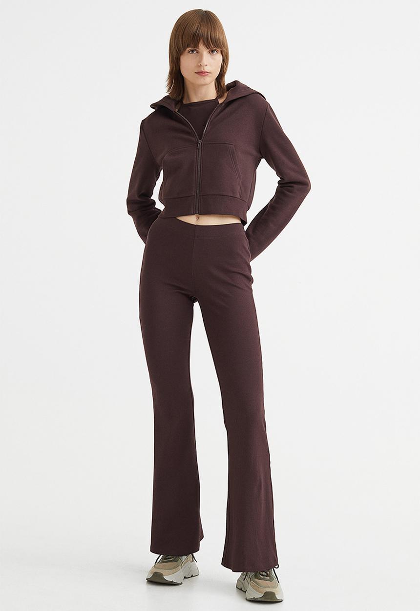 H&M - Flared leggings - dark brown