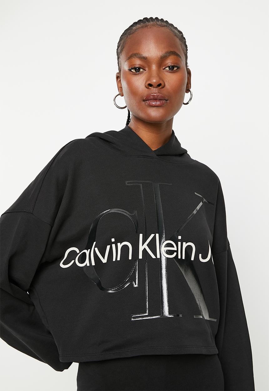 Calvin Klein - Glossy monogram hoodie - ck black