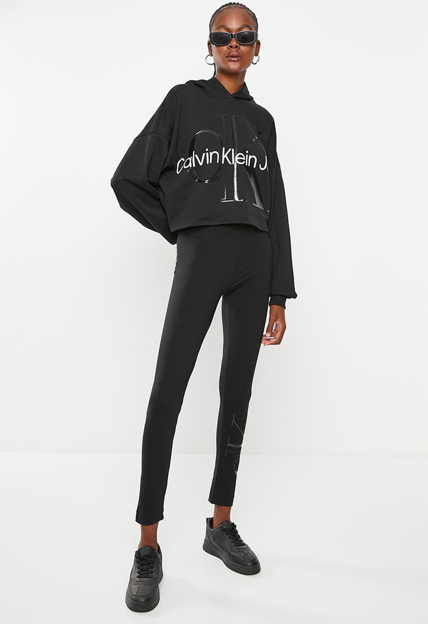 Calvin Klein - Glossy monogram hoodie - ck black