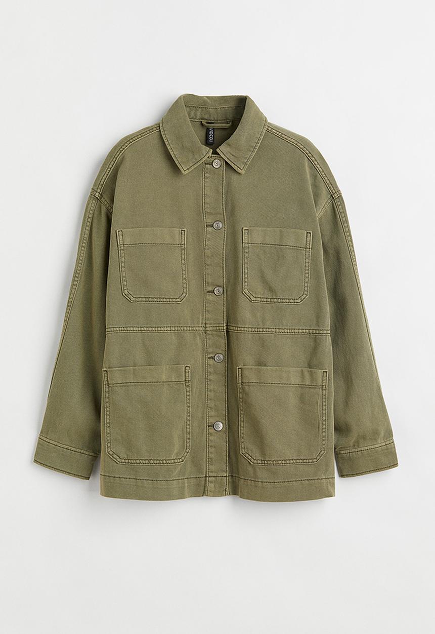 H&M - Twill utility jacket - khaki green