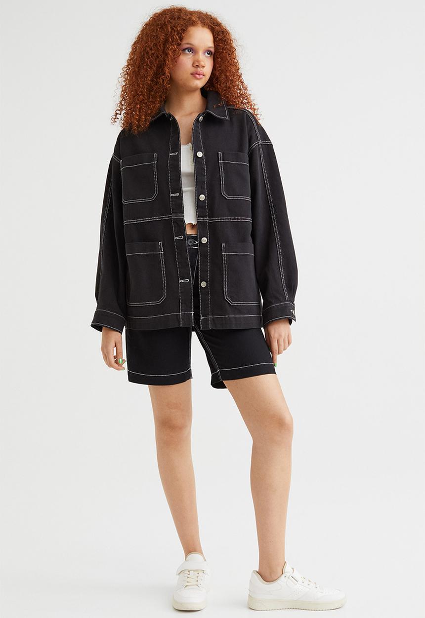 H&M - Twill utility jacket - black