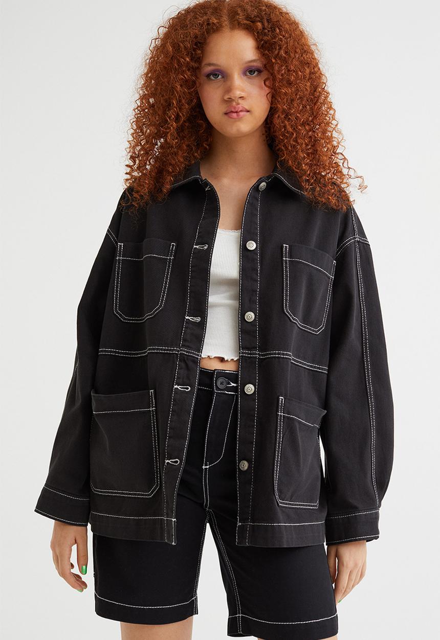 H&M - Twill utility jacket - black