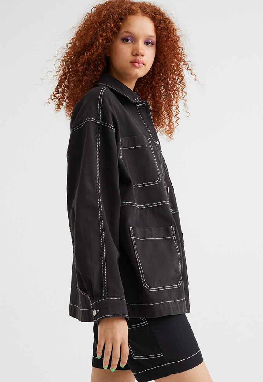 H&M - Twill utility jacket - black