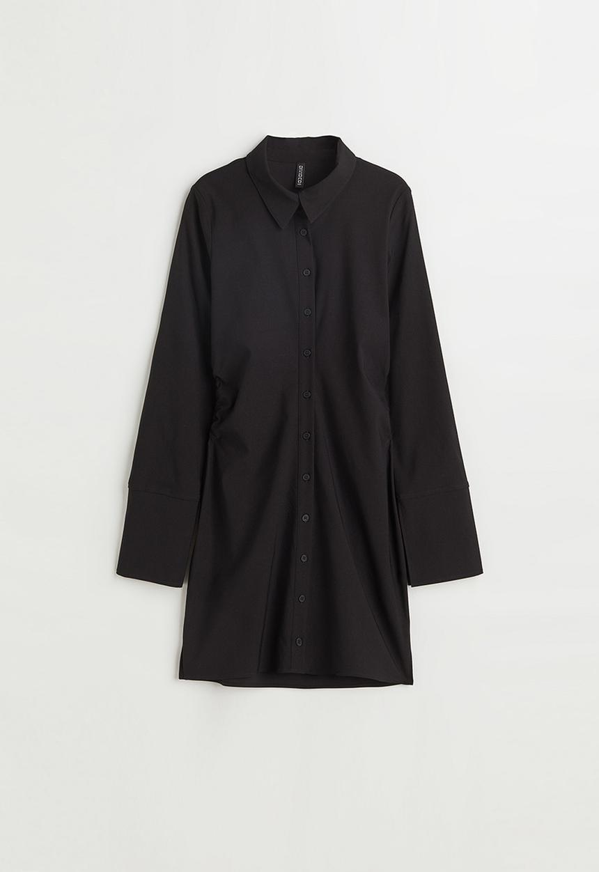 H&M - Twill shirt dress - black