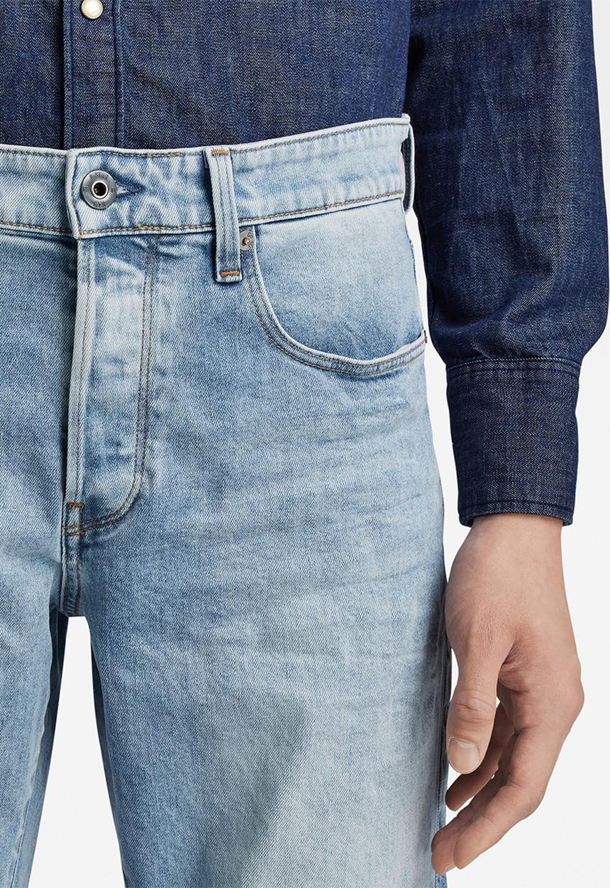 G-STAR - 3301 regular tapered elto pure stretch denim - lt indigo aged