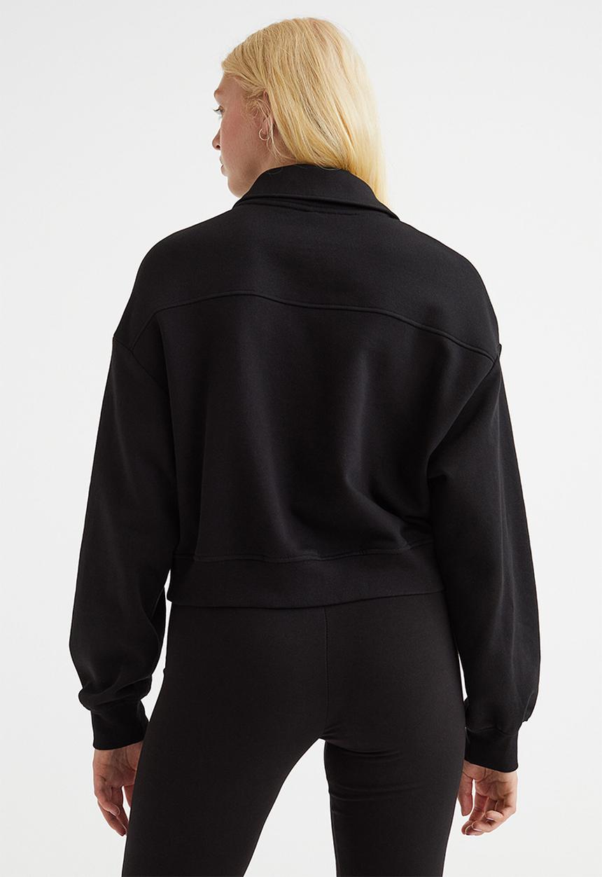 H&M - Zip-top sweatshirt - black