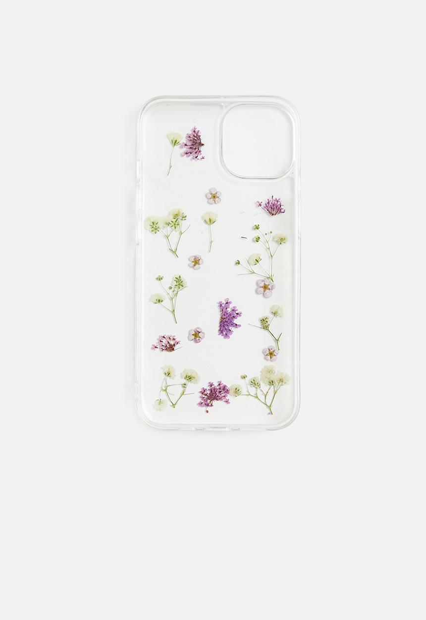 Typo - snap on phone case iphone 13 - trapped purple micro flower
