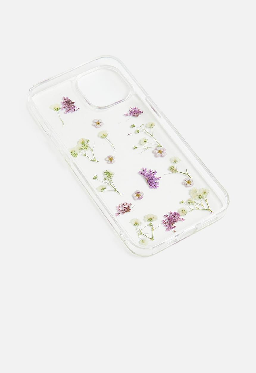 Typo - snap on phone case iphone 13 - trapped purple micro flower