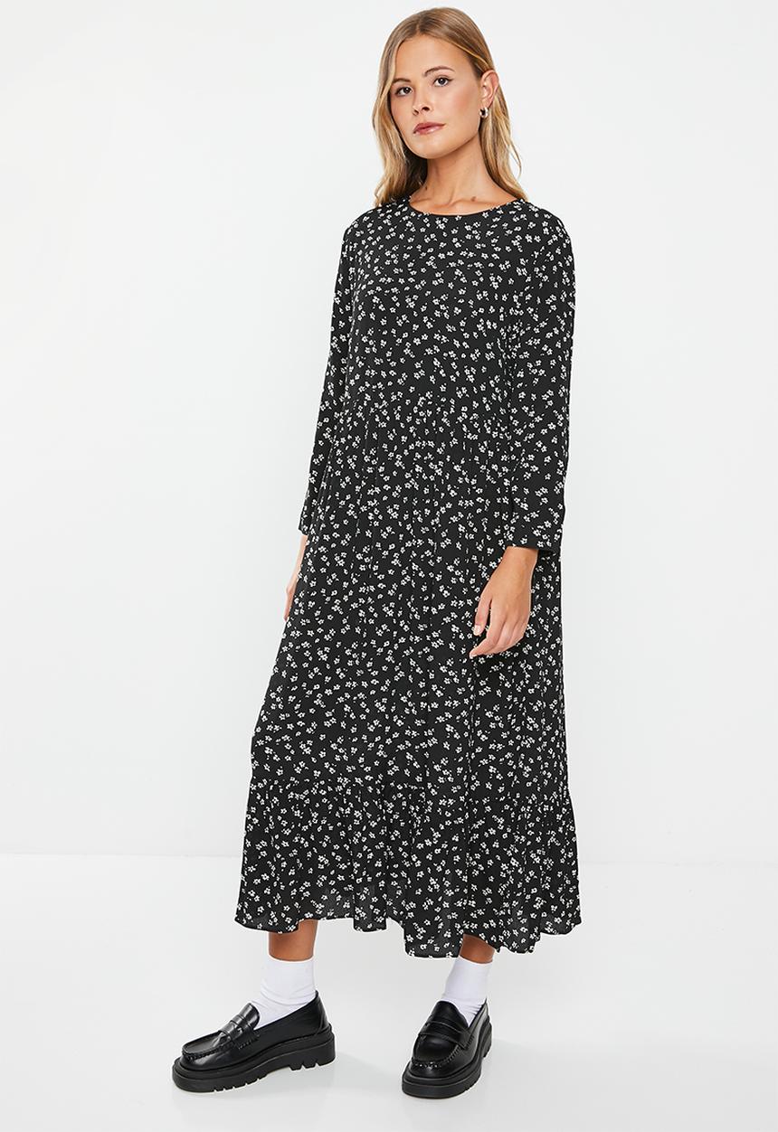 Glamorous - Easy maxi dress - black & white random ditsy