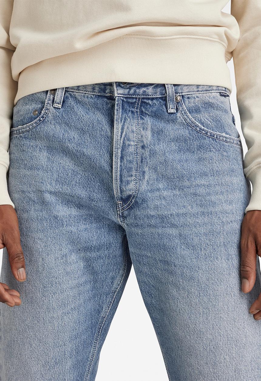 G-STAR - Triple a regular straight guard denim o sun faded - air force blue